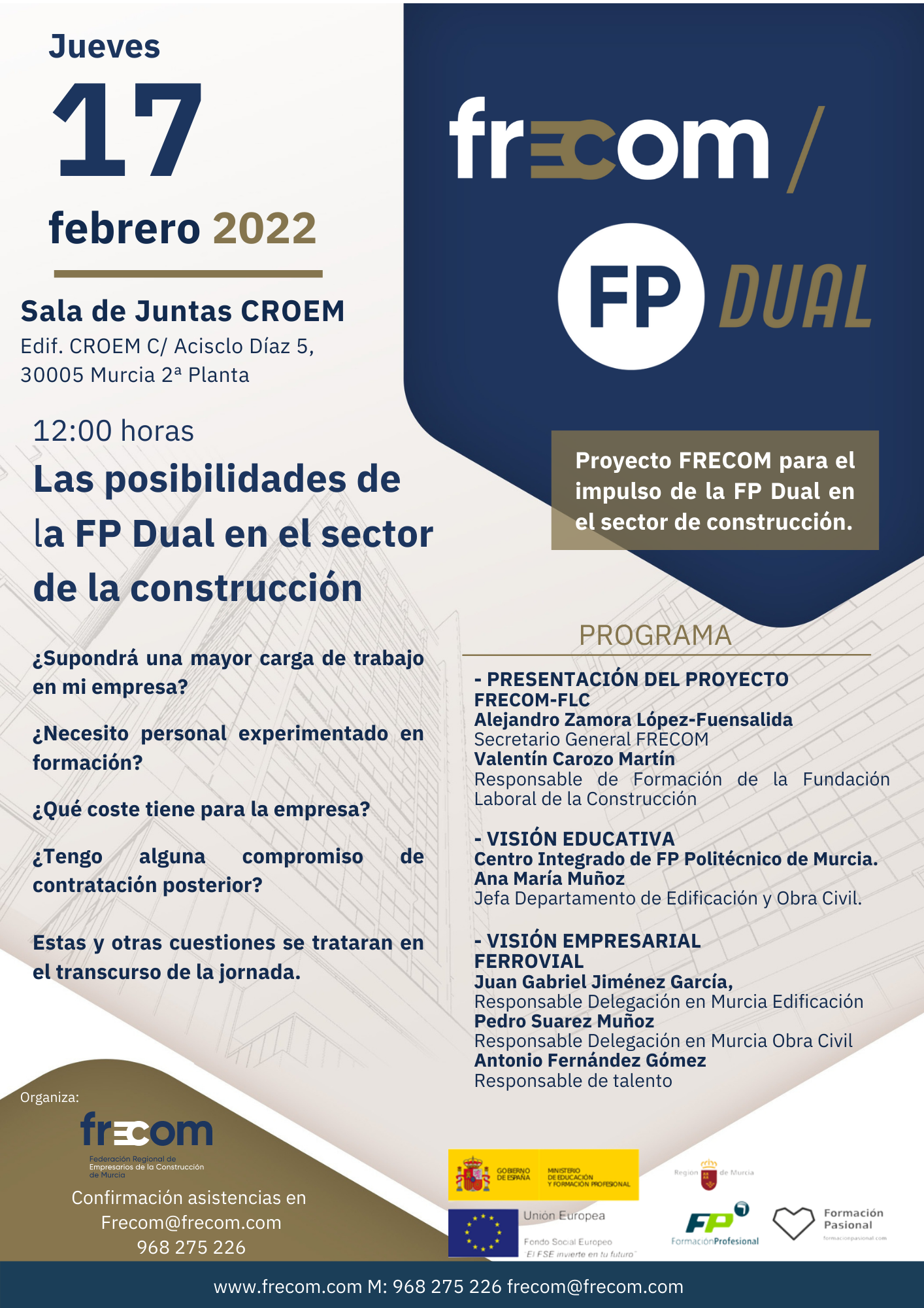 Jornada FP Dual en el sector de la Construcción 1 FRECOM