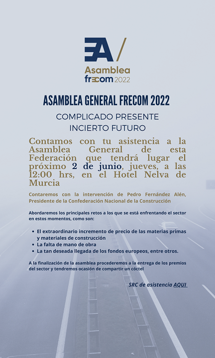 FRECOM convoca su asamblea general el próximo 2 de junio 12 FRECOM